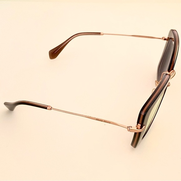 MIU MIU SMU07O KAY-0A7 Retro Sunglasses Black/ Gold main image 8